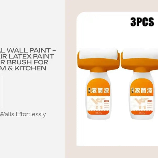 Antibacterial Wall Paint &ndash; Strong Repair Latex Paint with Roller Brush for Living Room &amp; Kitchen by@Outfy