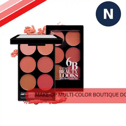 Make-up Multi-color Boutique Domestic Product Six-color Blush Repair Makeup by@Outfy