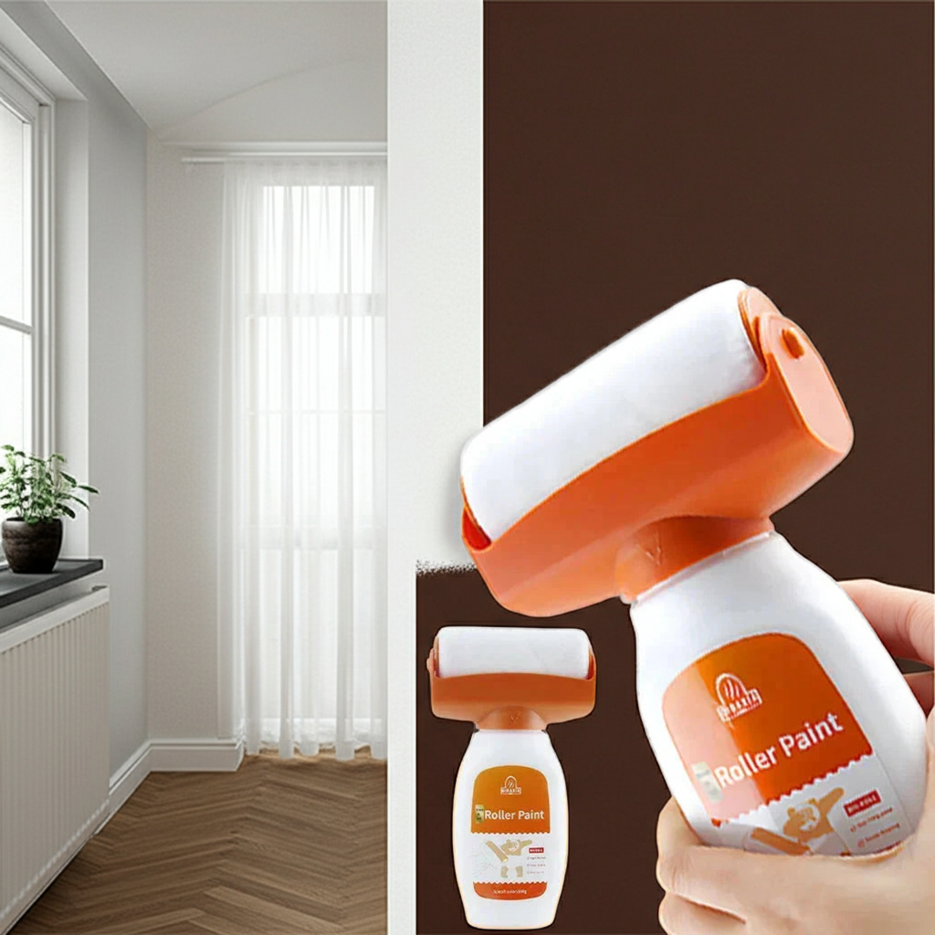 Antibacterial Wall Paint – Strong Repair Latex Paint with Roller Brush for Living Room & Kitchen
